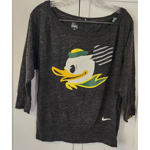 Nike Oregon Ducks Women's 3/4 sleeve heathered Shirt Size Small